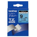 Brother Gloss Laminated Tape - 9mm, Black/Blue cinta para impresora de etiquetas TZ