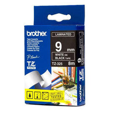 Brother - TZ-325 cinta para impresora de etiquetas Blanco sobre negro