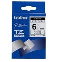 Brother - Black on White Gloss Laminated Tape  6mm cinta para impresora de etiquetas TZ