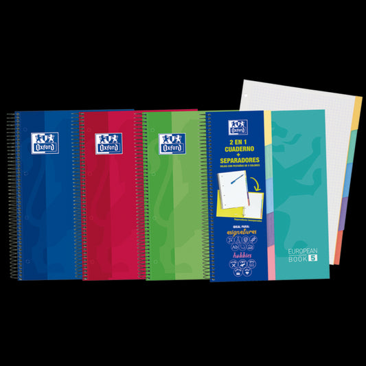 Oxford - 400135621 cuaderno y block A4+ 100 hojas Colores surtidos