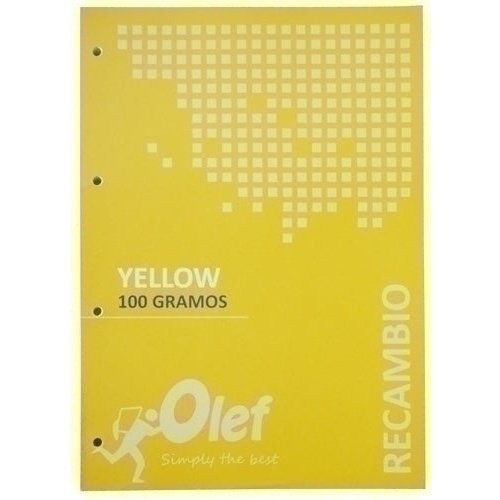 OLEF - RECAMBIO OLEF A4 80h 4 TAL. CD.5 AMARILL - Pack de 5 unidades