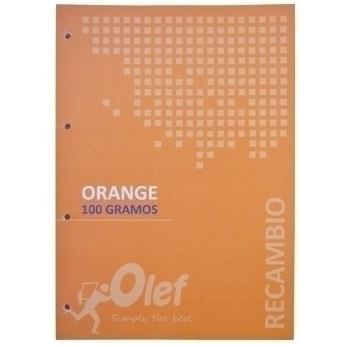 OLEF - RECAMBIO OLEF A4 80h 4 TAL. CD.5 NARANJA - Pack de 5 unidades