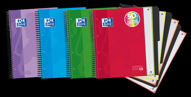 Oxford - 400027275 cuaderno y block A4+ 120 hojas Colores surtidos