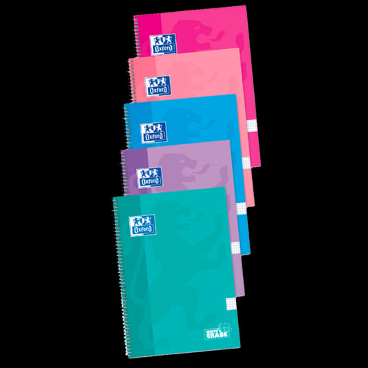 Oxford - 400121815 cuaderno y block A4 80 hojas Fucsia  Mauve  Color menta  Rosa  Turquesa