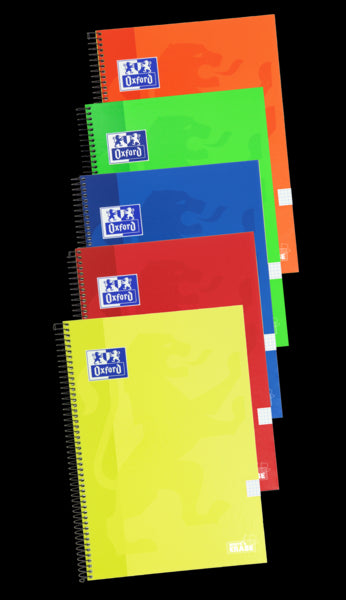 Oxford - CUADERNO TAPA EXTRADURA FOLIO 80 HOJAS 4X4 COLORES SURTIDOS OXFORD 400122760