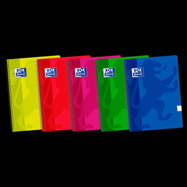 Oxford - BLOCK OXF.SCH.PP Fº 80h LISO COL.(5) - Pack de 5 unidades