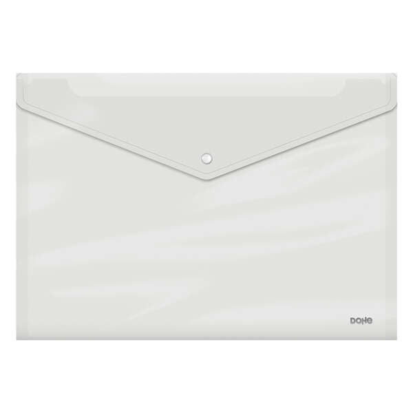 Dohe Carpeta A5 Apaisada - 210x148mm - Apertura Superior y Cierre Broche Automatico - Fabricada en Polipropileno Cristal de 150 Micras (Precio unidad suelta)