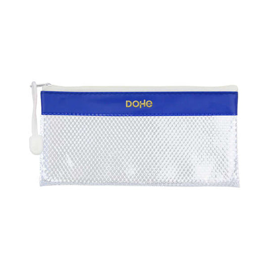 Dohe Bolsa Apaisada Tamaño 22x11cm - Fabricada en PVC - Resistente al Agua - Ideal para Viajes - Cierre de Cremallera - Banda Color Azul 1 pieza(s)