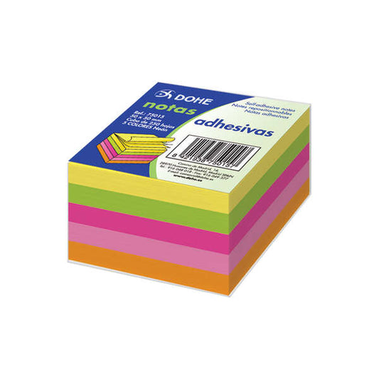 Dohe Cubos de Notas Reposicionables - 75mm - Cubo de 250 Hojas - Papel de 75gr - Ideales para Oficina y Escuela 6 pieza(s)