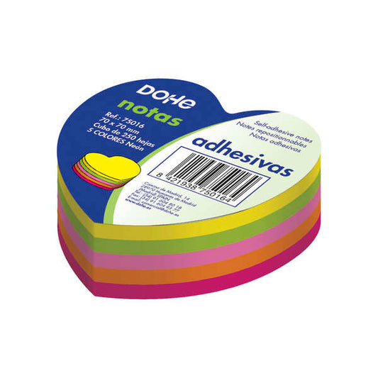 Dohe Cubos de Notas Reposicionables Neon - 75mm - Cubo de 250 Hojas - Papel de 75gr - Ideal para Oficina y Escuela 12 pieza(s)