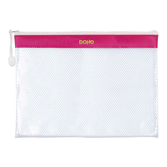 Dohe Bolsa Cremallera PVC - 32x24mm - Ideal para Documentos A4 - Resistente y Duradera 12 pieza(s)