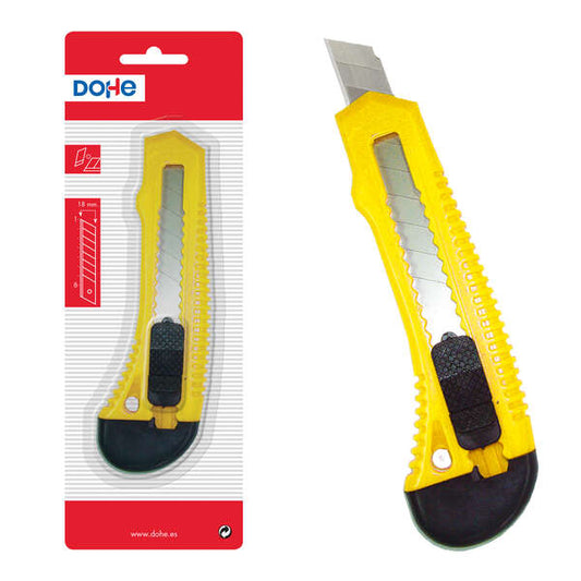 Dohe Cutter Resistente de Plastico - Cuchillas de Acero Tronzables - Sistema de Bloqueo de Cuchilla - Guia de Plastico 1 pieza(s)