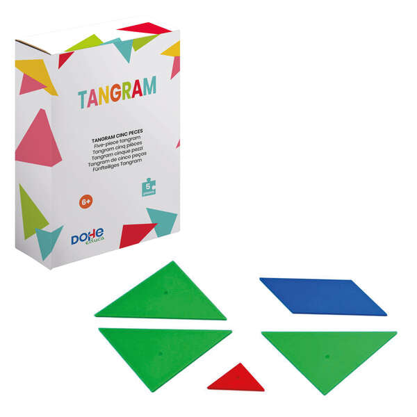 Dohe Tangram de Madera - 150x150mm - Favorece la Imaginacion y Creatividad - Desarrollo del Sentido Espacial - Recomendado para Segundo Ciclo de Primaria 1 pieza(s)