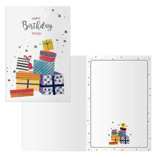 Dohe Pack de 6 Tarjetas de Felicitacion de Cumpleaños - 11.5x17cm - Impresion a Todo Color - Estampaciones con Pelicula de Color - Estampacion en Seco - Papel Offset Blanco de 300gr - Incluye Sobre de Color 1 pieza(s)