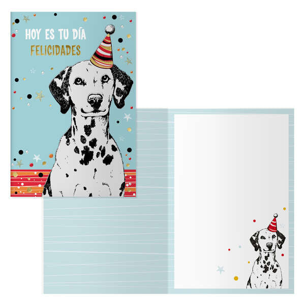 Dohe Pack de 6 Tarjetas de Felicitacion de Cumpleaños - 11.5x17cm - Impresion a Todo Color - Estampaciones con Pelicula de Color - Estampacion en Seco - Papel Offset Blanco de 300gr - Incluye Sobre de Color 1 pieza(s)