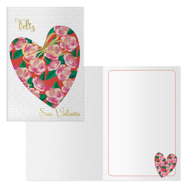 Dohe Pack de 6 Tarjetas de Felicitacion de San Valentin - 11.5x17cm - Impresas a Todo Color - Estampaciones con Pelicula de Color - Estampacion en Seco - Papel Offset Blanco de 300gr - Incluye Sobre de Color 1 pieza(s)