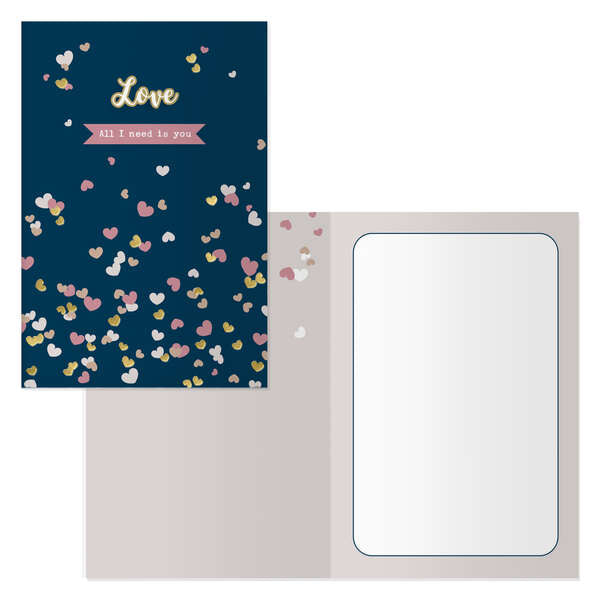 Dohe Pack de 6 Tarjetas de Felicitacion de San Valentin - 11.5x17cm - Impresion a Todo Color - Estampaciones con Pelicula de Color - Estampacion en Seco - Papel Offset Blanco de 300gr - Incluye Sobre de Color 1 pieza(s)