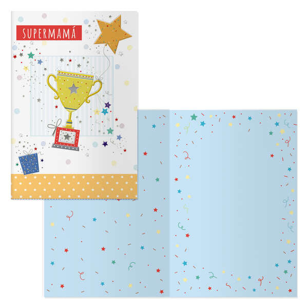 Dohe Pack de 6 Tarjetas de Felicitacion Dia de la Madre - 11.5x17cm - Impresas a Todo Color - Estampaciones con Pelicula de Color - Estampacion en Seco - Papel Offset Blanco de 300gr - Incluye Sobre de Color 1 pieza(s)