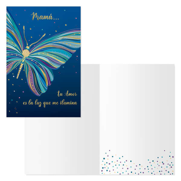 Dohe Pack de 6 Tarjetas de Felicitacion Dia de la Madre - 11.5x17cm - Impresas a Todo Color - Estampaciones con Pelicula de Color - Estampacion en Seco - Papel Offset Blanco de 300gr - Incluye Sobre de Color 1 pieza(s)