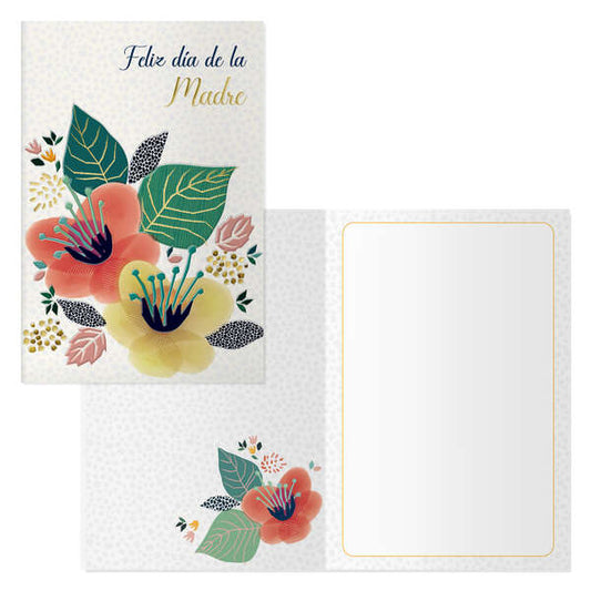 Dohe Pack de 6 Tarjetas de Felicitacion Dia de la Madre - 11.5x17cm - Impresas a Todo Color - Estampaciones con Pelicula de Color - Estampacion en Seco - Papel Offset Blanco de 300gr - Incluye Sobre de Color 1 pieza(s)