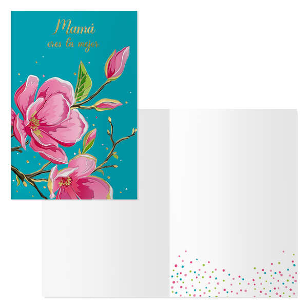 Dohe Pack de 6 Tarjetas de Felicitacion Dia de la Madre - 11.5x17cm - Impresas a Todo Color - Estampaciones con Pelicula de Color - Estampacion en Seco - Papel Offset Blanco de 300gr - Incluye Sobre de Color 1 pieza(s)