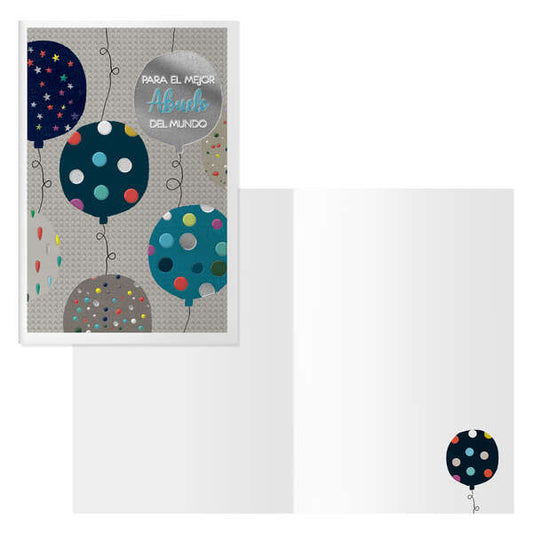 Dohe Dots Pack de 6 Tarjetas de Felicitacion para Abuelo - 11.5x17cm - Impresion a Todo Color - Estampaciones con Pelicula de Color - Estampacion en Seco - Papel Offset Blanco de 300gr - Incluye Sobre de Color 1 pieza(s)