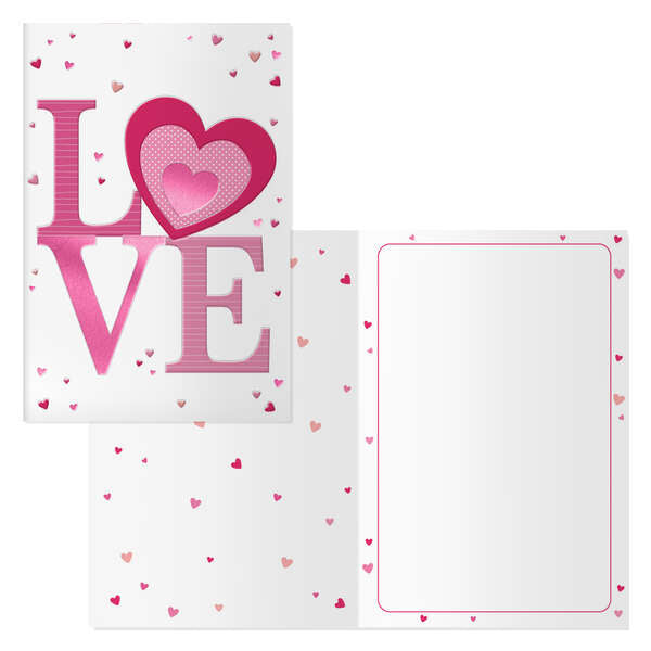 Dohe Sunday Pack de 6 Tarjetas de Felicitacion San Valentin - 11.5x17cm - Impresion a Todo Color - Estampaciones con Pelicula de Color - Estampacion en Seco - Papel Offset Blanco de 300gr - Incluye Sobre de Color 1 pieza(s)