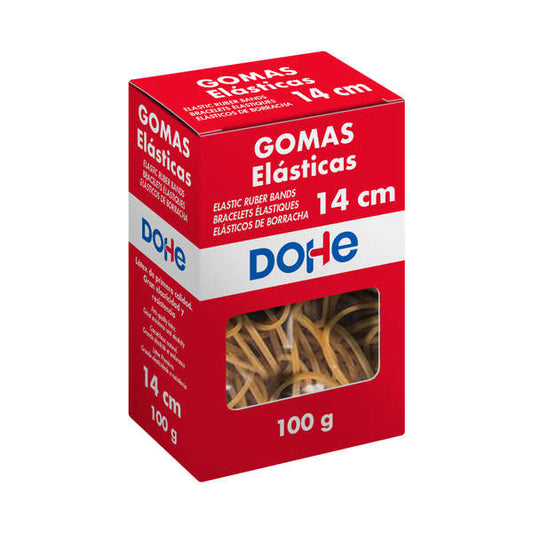 Dohe Goma de Borrar Resistente - Longitud 14cm - Fabricada en Latex de Gran Elasticidad - Caja de 100gr 1 pieza(s)