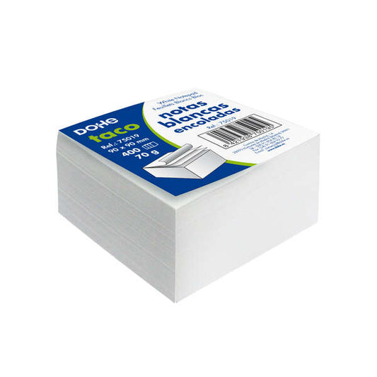 Dohe Bloque de 400 Notas de 90x90mm - Papel Blanco de 70gr - Engomado Superior 1 pieza(s)