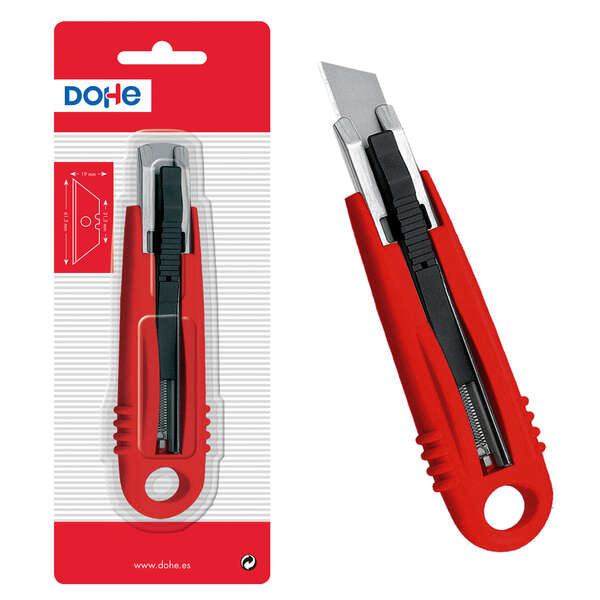 Dohe Cutter Retractil de Plastico - Guia Metalica - Sistema de Seguridad - 150mm de Longitud 1 pieza(s)