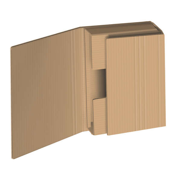 Dohe Estuche de Envio Automontable de Embalaje - Carton Marron de Canal - Solapas Ajustables - Multiples Pliegues para Adaptar Tamaño - Resistente y Practico 1 pieza(s)