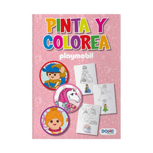 Dohe Libro de Colorear Playmobil Princess - Cubierta de Cartulina de 350gr - Interior de 30 Hojas de 120gr - Ideal para Lapices de Colores y Pinturas de Cera 1 pieza(s)