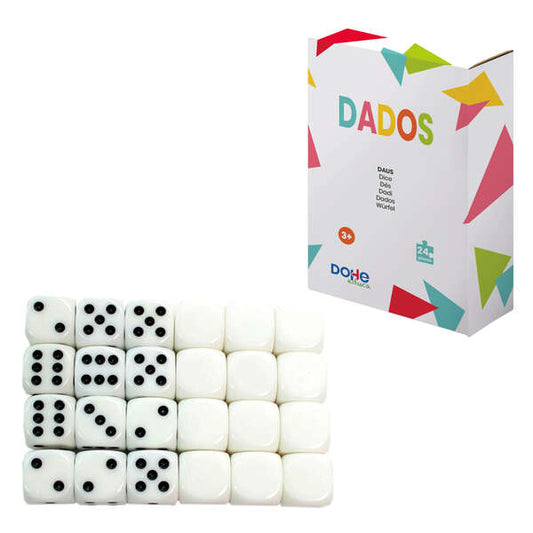 Dohe Coleccion de Dados Educativos - Dados con Puntos del 1 al 6 y Dados Blancos - Ideal para Conteo, Operaciones Basicas y Juegos de Mesa - Recomendado para Primaria 1 pieza(s)