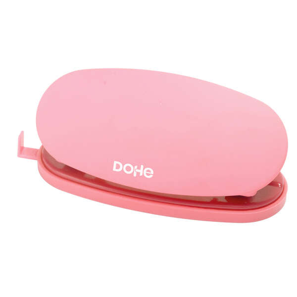 Dohe Soft Touch Taladro de Sobremesa - Taladra hasta 16 Hojas - Diseño Ergonomico - Color Rosa Pastel 1 pieza(s)