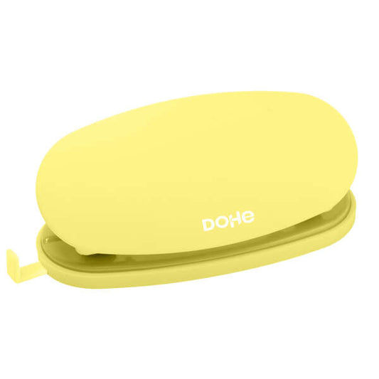 Dohe Soft Touch Taladro de Sobremesa - Taladra hasta 16 Hojas - Diseño Ergonomico - Color Amarillo Pastel 1 pieza(s)