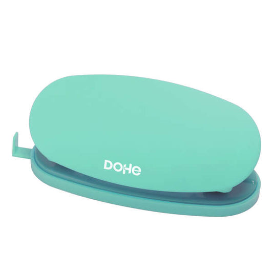 Dohe Soft Touch Taladro de Sobremesa - Taladra hasta 16 Hojas - Diseño Ergonomico - Color Verde Pastel 1 pieza(s)