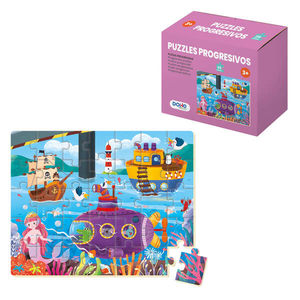 Dohe Puzzle Educativo para Niños - 35 Piezas - Doble Capa de Carton y Contrachapado - Estimula la Imaginacion y el Razonamiento 1 pieza(s)