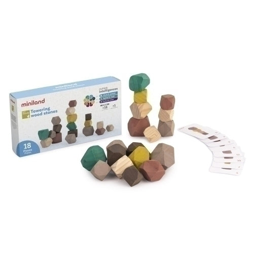 Miniland Educational - JUEGO ED.MINILAND ECO: PIEDRAS APILABLES