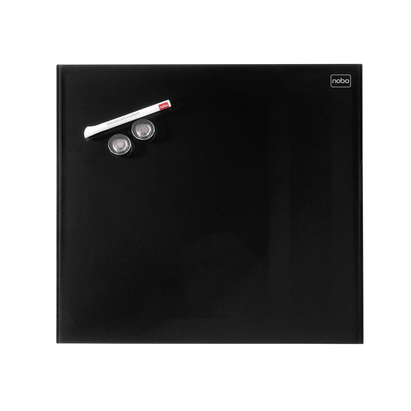 Nobo - Pizarra de cristal Diamond magnética color negro 300x300 mm en embalaje para retail