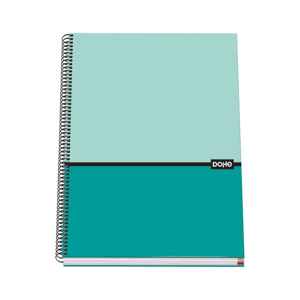 Dohe Cuaderno en Espiral de Tapa Dura A4 - 228x300mm - Cubierta en Carton Forrado con Papel Impreso a Todo Color y Plastificado Mate - Interior de 100 Hojas en Papel Offset de 90gr 1 pieza(s)