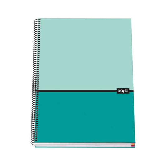 Dohe Cuaderno en Espiral de Tapa Dura A4 - 228x300mm - Cubierta en Carton Forrado con Papel Impreso a Todo Color y Plastificado Mate - Interior de 100 Hojas en Papel Offset de 90gr 1 pieza(s)