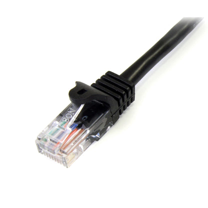 StarTech.com - Cable de 1m Negro de Red Fast Ethernet Cat5e RJ45 sin Enganche - Cable Patch Snagless