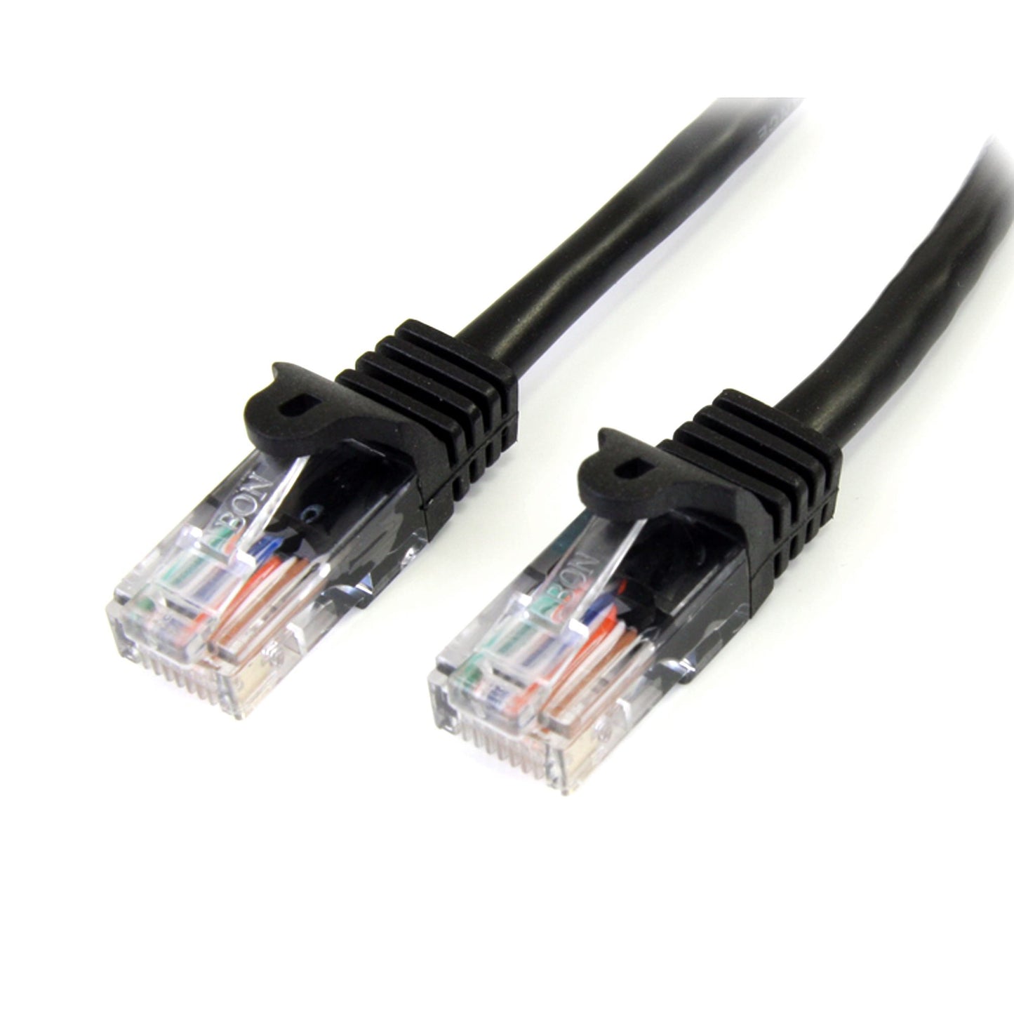 StarTech.com - Cable de 1m Negro de Red Fast Ethernet Cat5e RJ45 sin Enganche - Cable Patch Snagless