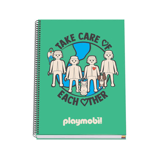 Dohe Playmobil Cuaderno Espiral de 100 Hojas Microperforadas Cuadricula 5mm A4 - Tapa Dura Carton Forrado - Bandas de Color 1 pieza(s)