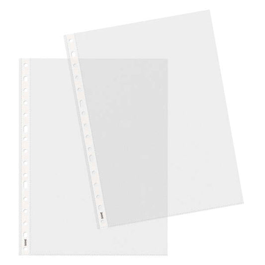 Dohe 100 Fundas Multitaladro de 16 Perforaciones - 100x100mm - Polipropileno Transparente Piel de Naranja y Cristal de Diversas Calidades 1 pieza(s)