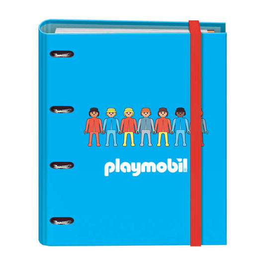 Dohe Playmobil Core Carpeta con Recambio A4 de 100 Hojas - 4 Anillas Mixtas 35mm - Fabricada en Carton Forrado	- Cierre con Goma Elastica - Incluye 4 Separadores y Sobre de Polipropileno 1 pieza(s)