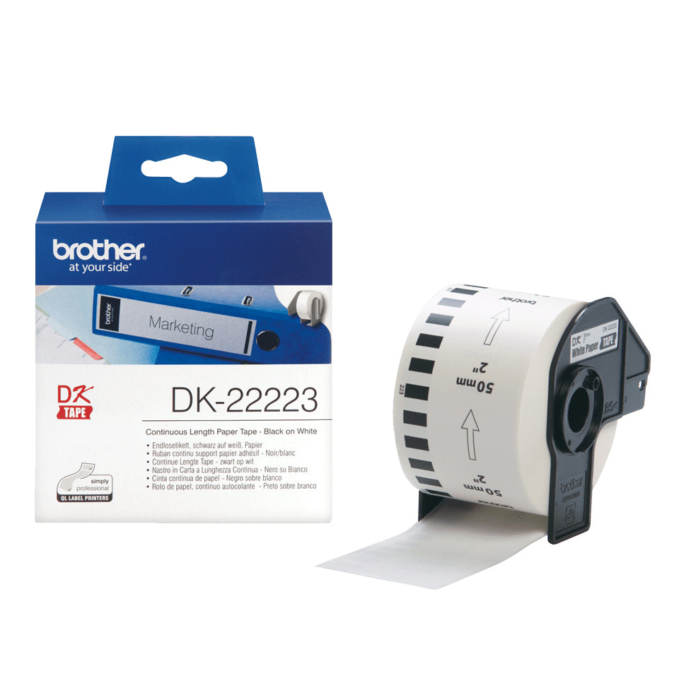 Brother DK-22223 etiqueta de impresora Blanco