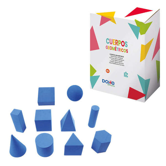 Dohe Coleccion de Cuerpos Geometricos - Incluye Prismas y Piramides - Cubo, Cilindro, Cono y Esfera - Ideal para Segundo Ciclo de Primaria 1 pieza(s)