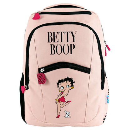 Dohe Betty Boop Pack de Mochila 3 Compartimentos Grande + Carpeta A4 Recambio + Portatodo Triple - Todo en un Maletin Perfecto para Regalo 1 pieza(s)