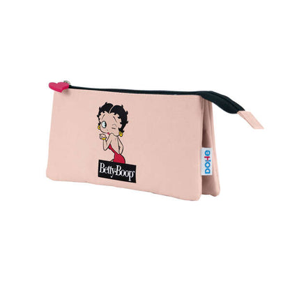 Dohe Betty Boop Pack de Mochila 3 Compartimentos Grande + Carpeta A4 Recambio + Portatodo Triple - Todo en un Maletin Perfecto para Regalo 1 pieza(s)